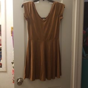 Brown Suede Mini Dress